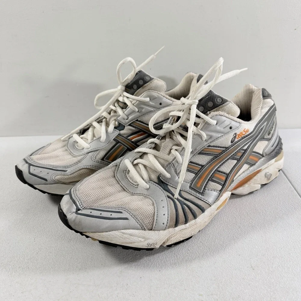 Vintage ASICS Gel-Empire 2004 Men's White Gray Running Shoes Size 10.5 READ